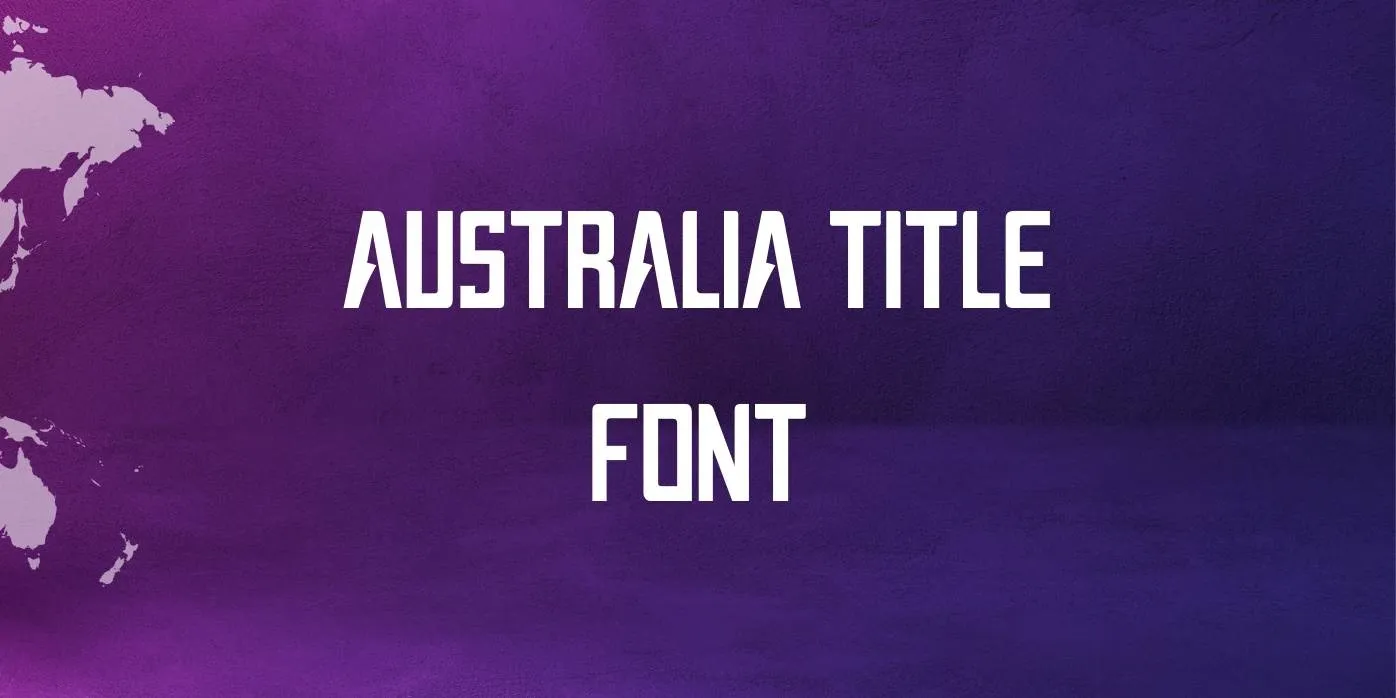 Australia Title Font Free Download