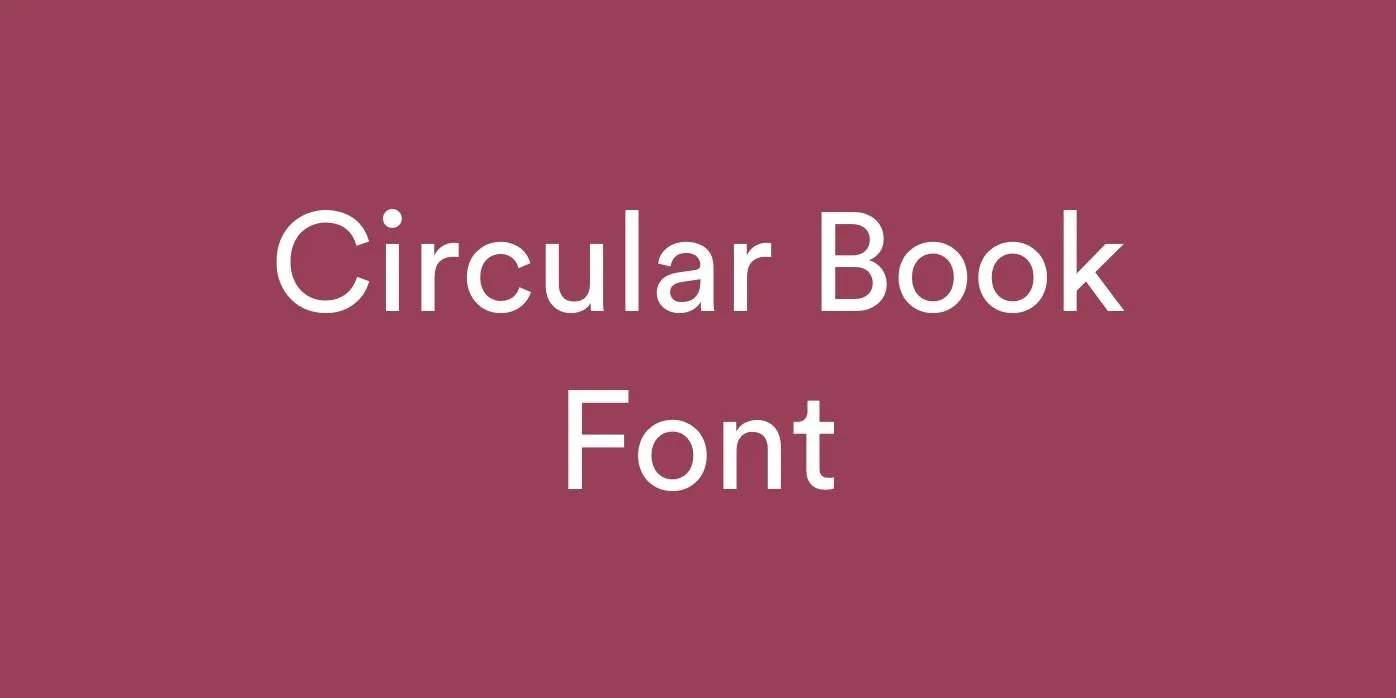 Circular Book Font Free Download