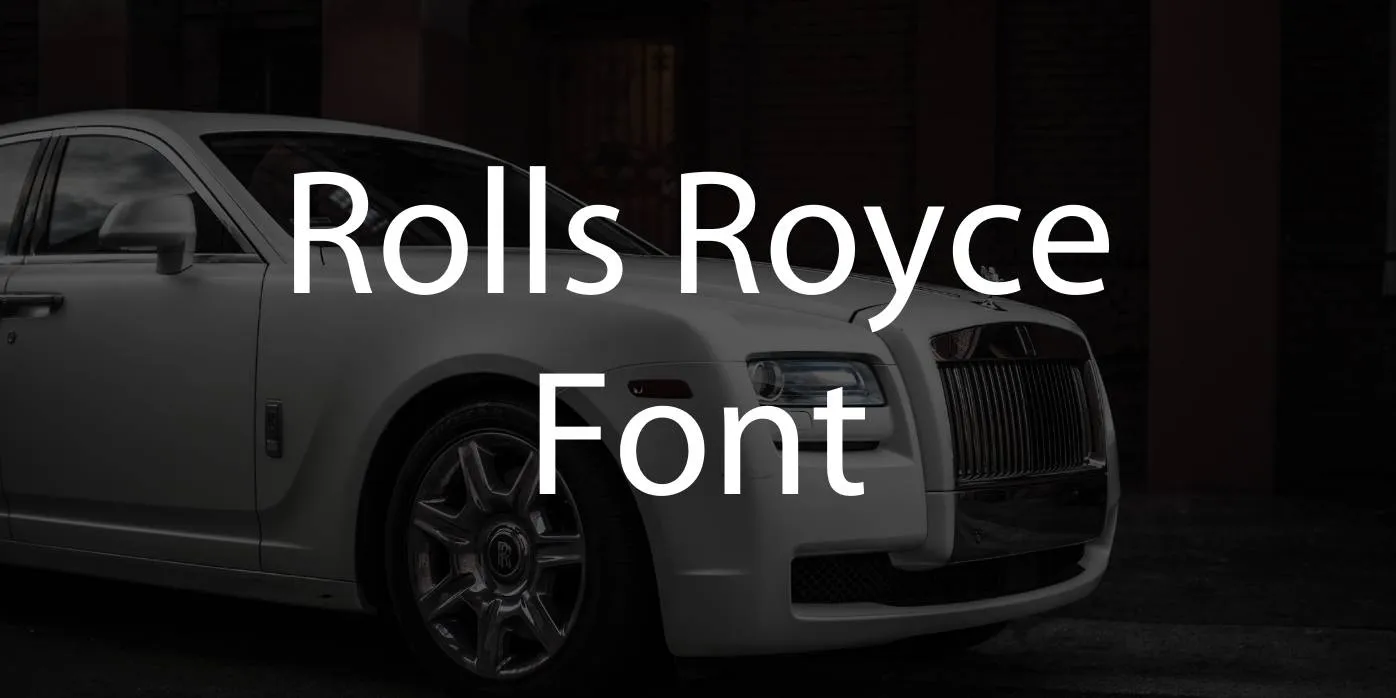 Rolls Royce Font Free Download