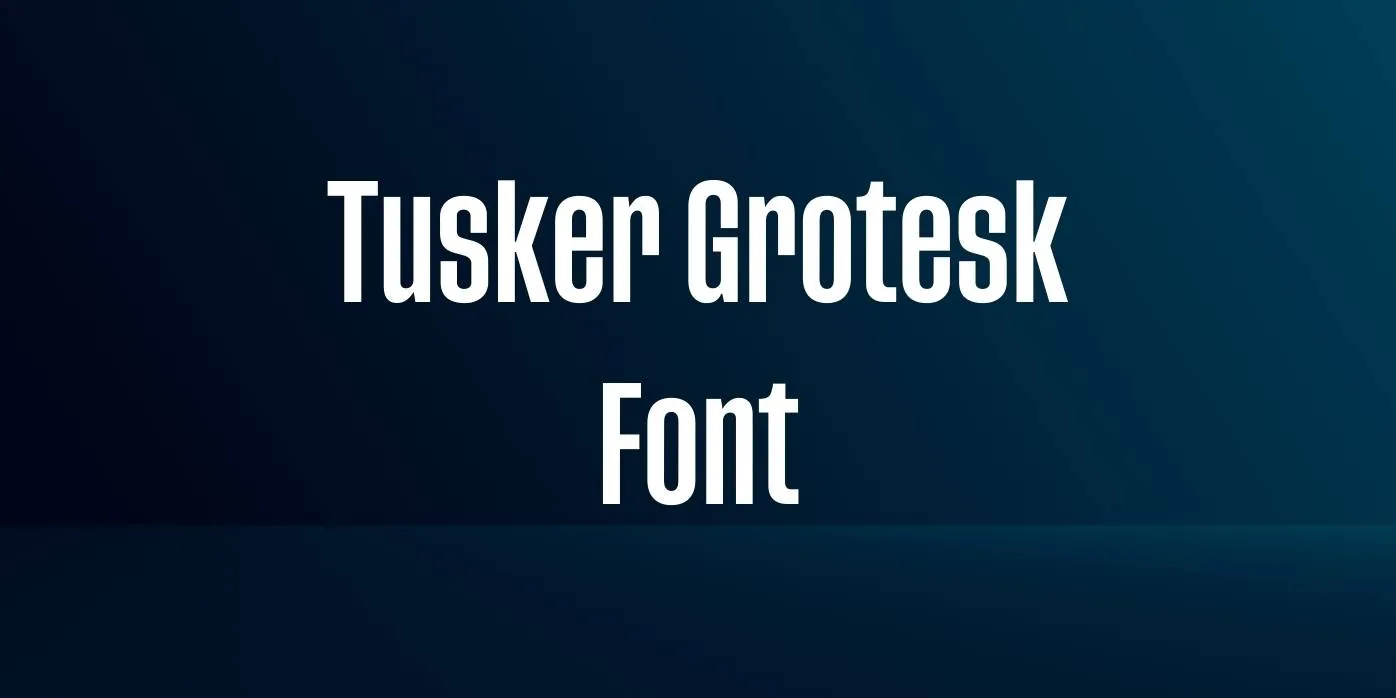 Tusker Grotesk Font Free Download