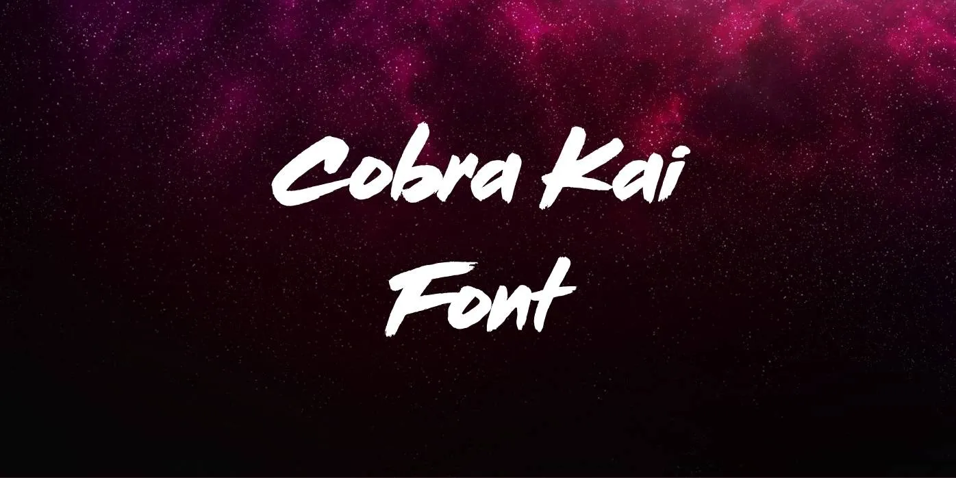 Cobra Kai Font Free Download