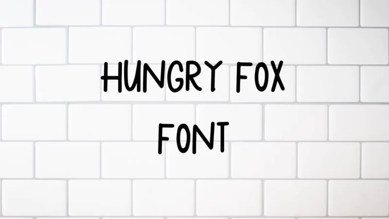 Hungry Fox Font Free Download
