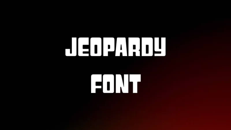 Jeopardy Font Free Download