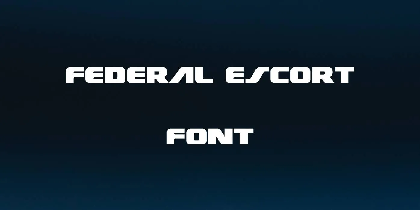 Federal Escort Font Free Download