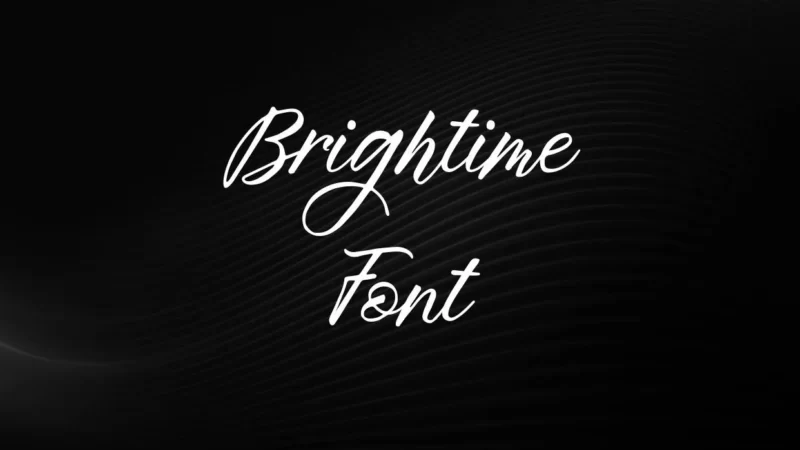 Brightime Font Free Download