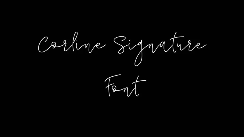 Corline Signature Font Free Download