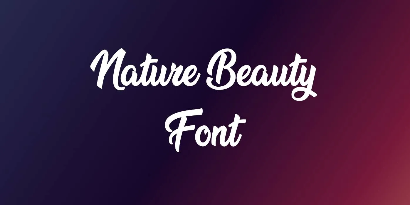 Nature Beauty Font Free Download