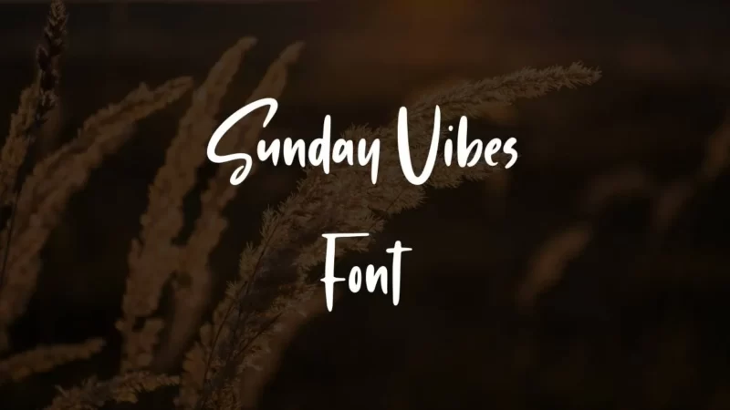 Sunday Vibes Font Free Download