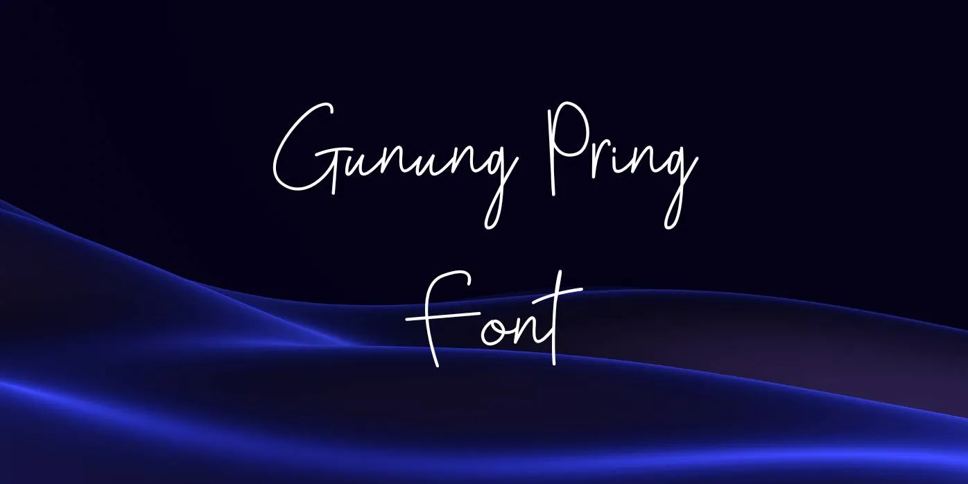 Gunung Pring Font Free Download