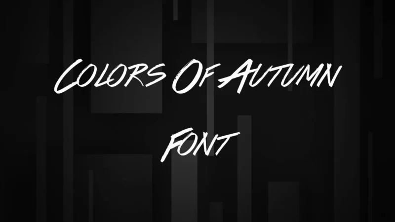 Colors Of Autumn Font Free Download