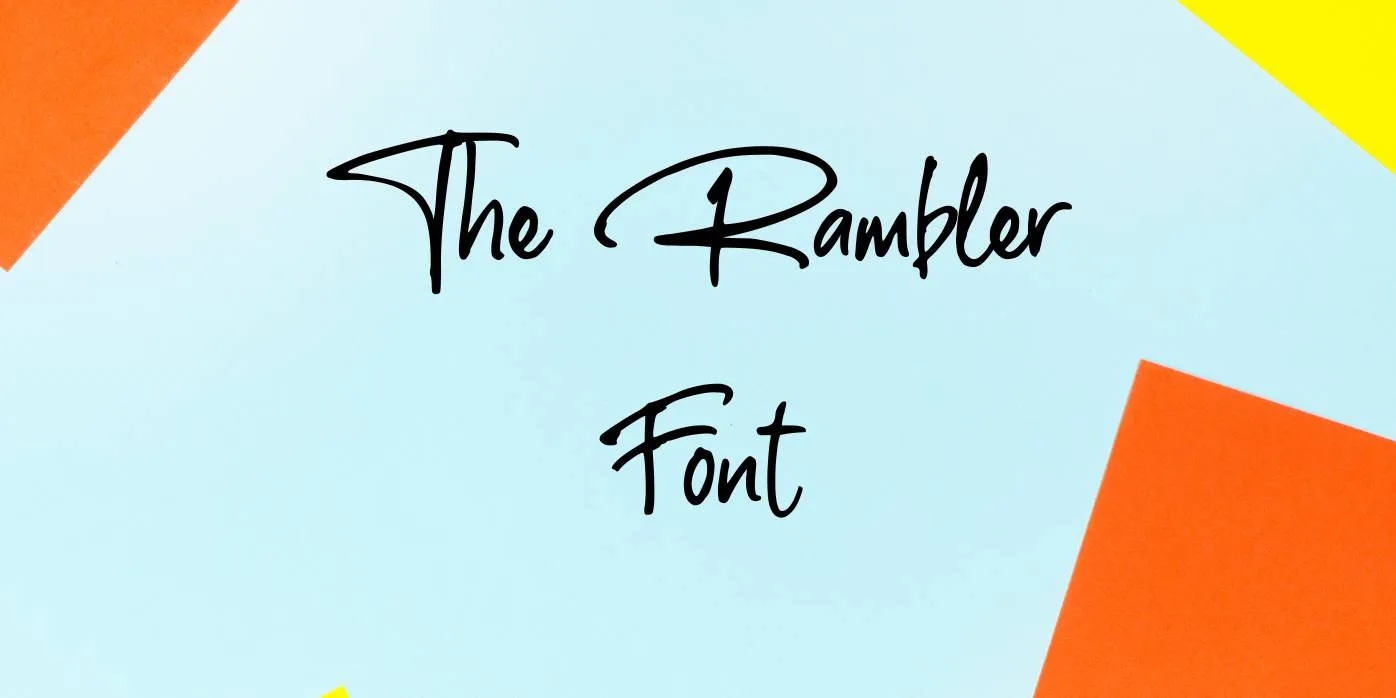 The Rambler Font Free Download