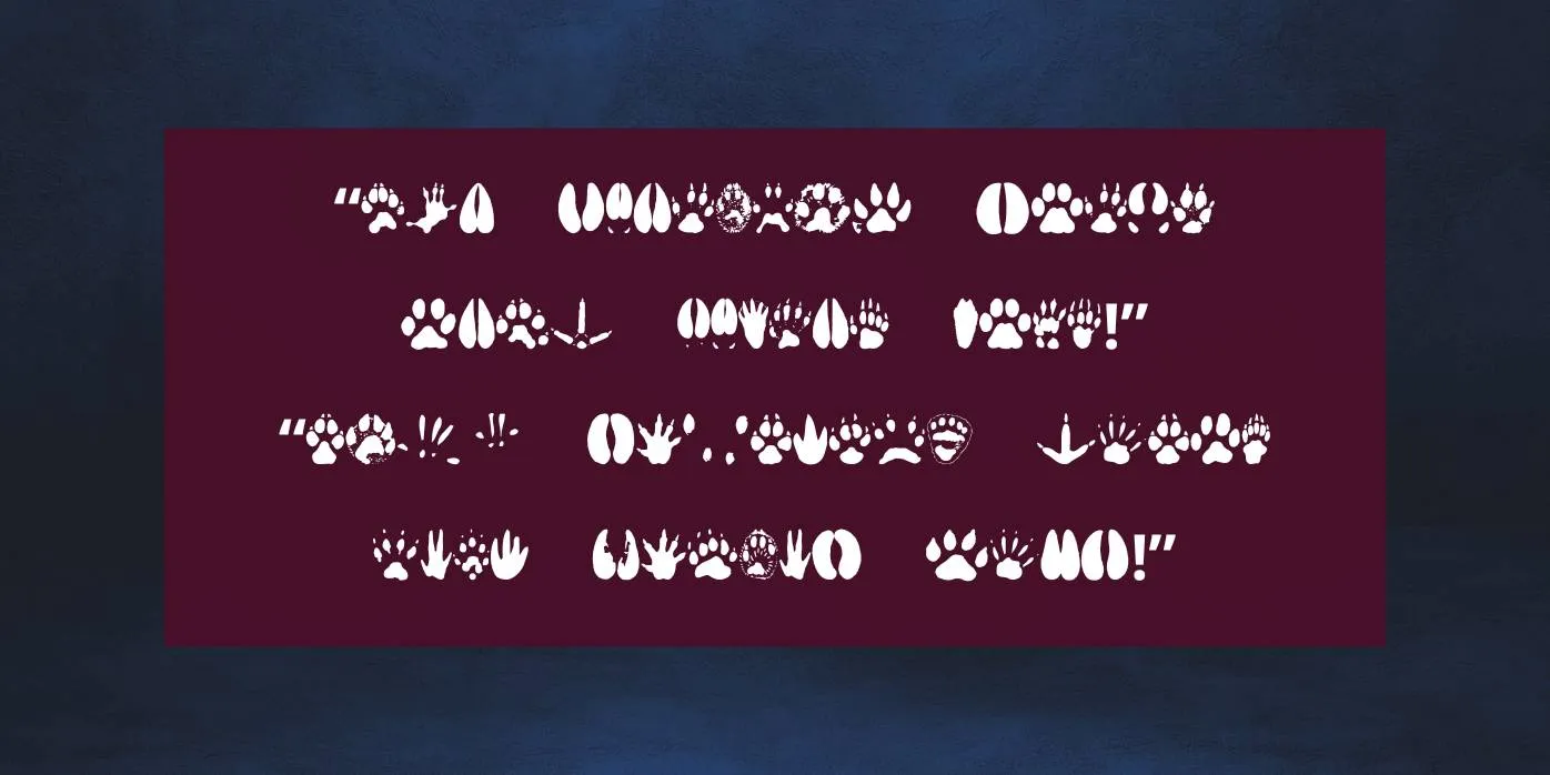 Animal Tracks Font