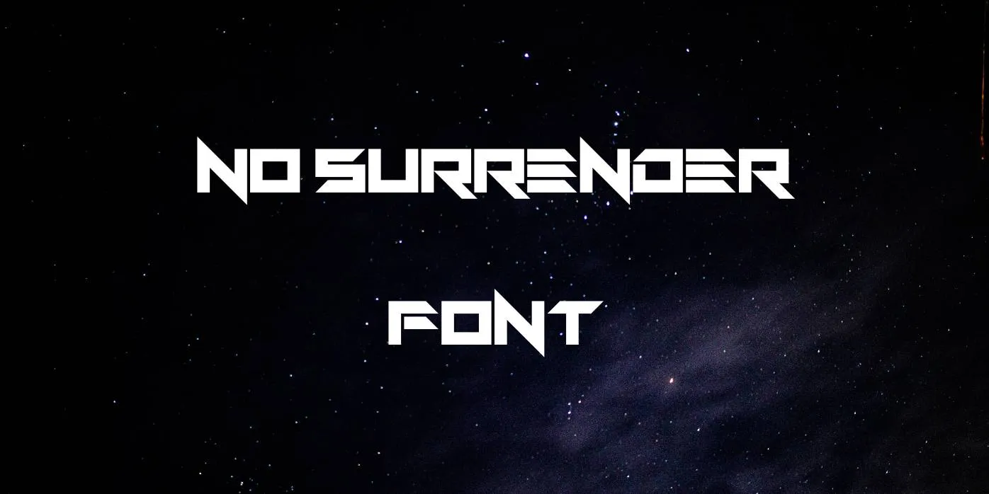 No Surrender Font Free Download