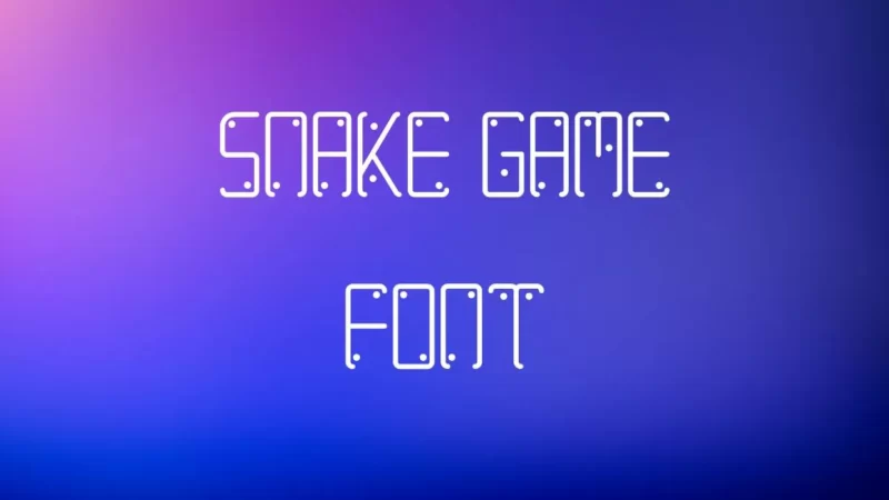 Snake Game Font Free Download