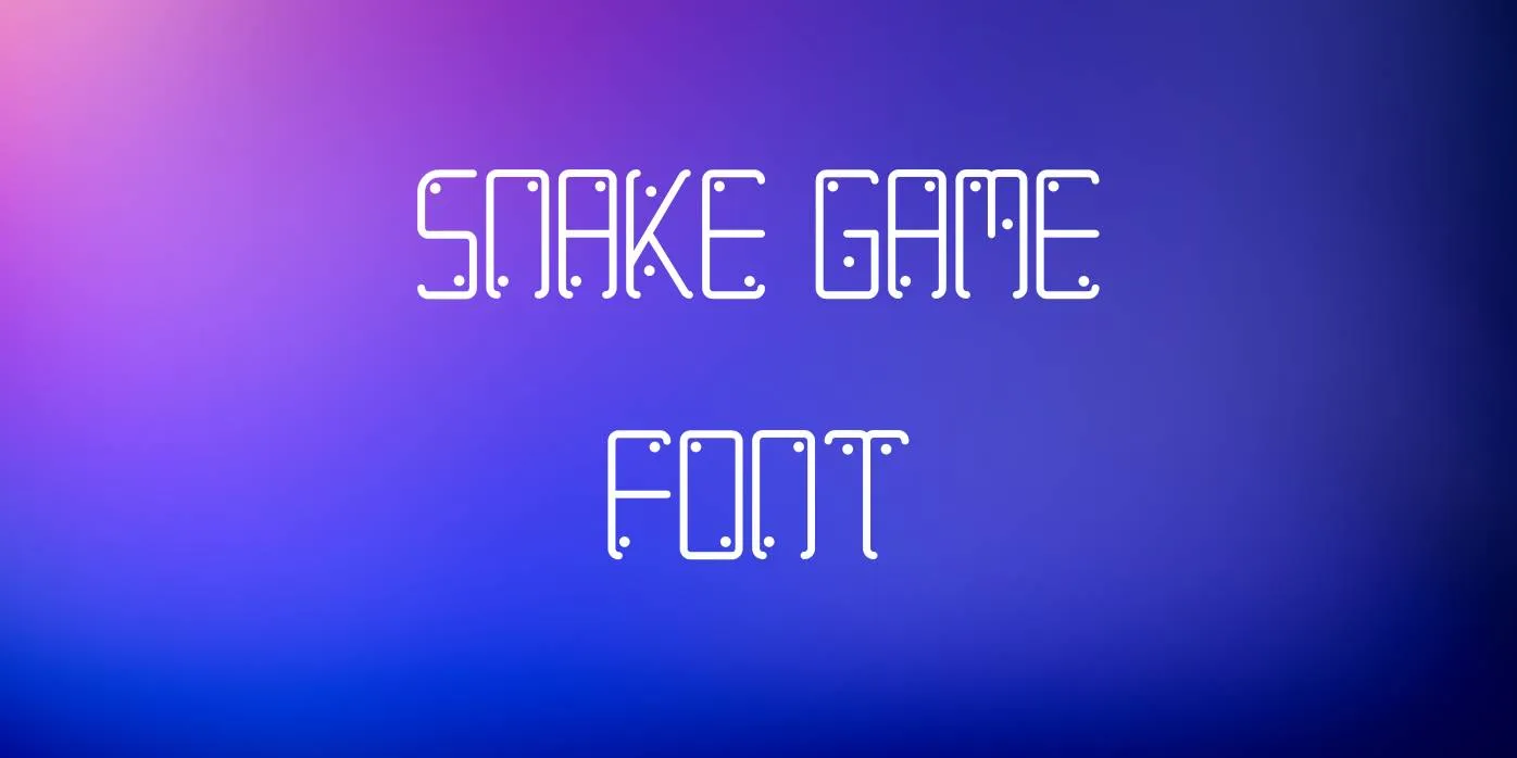 Snake Game Font Free Download