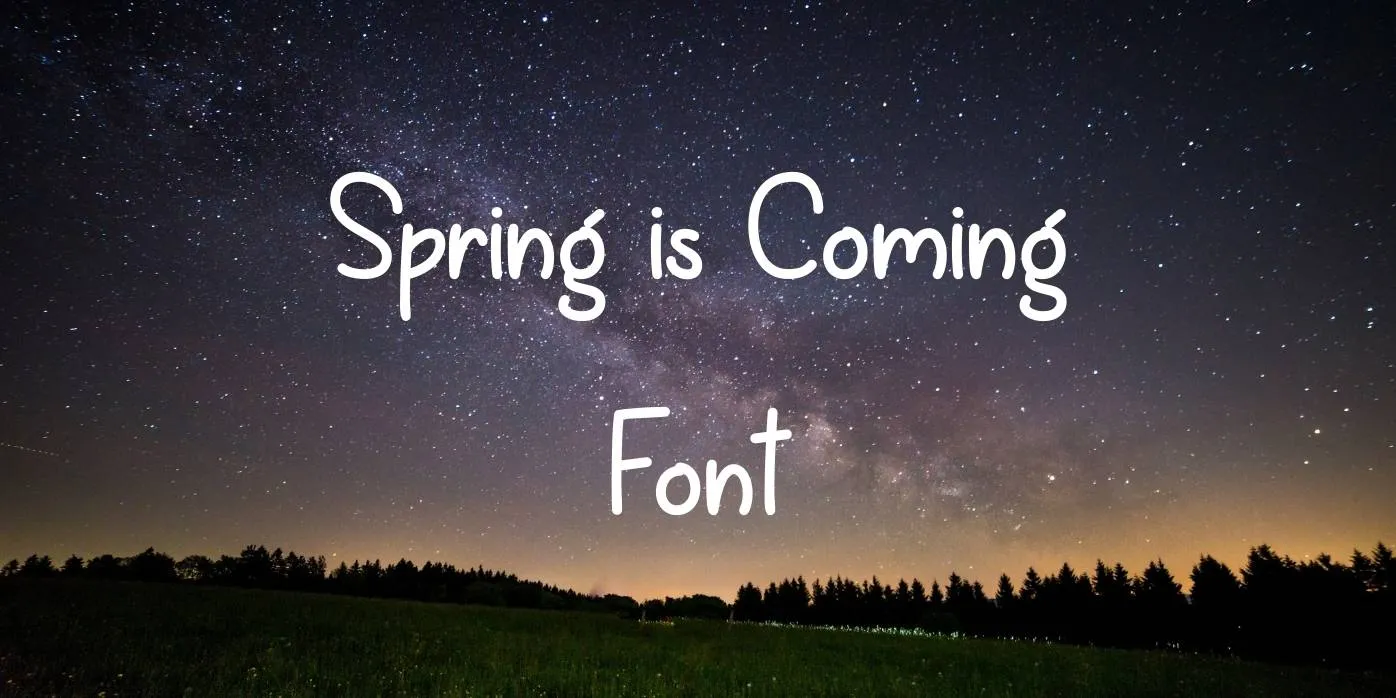 Spring Is Coming Font Free Download