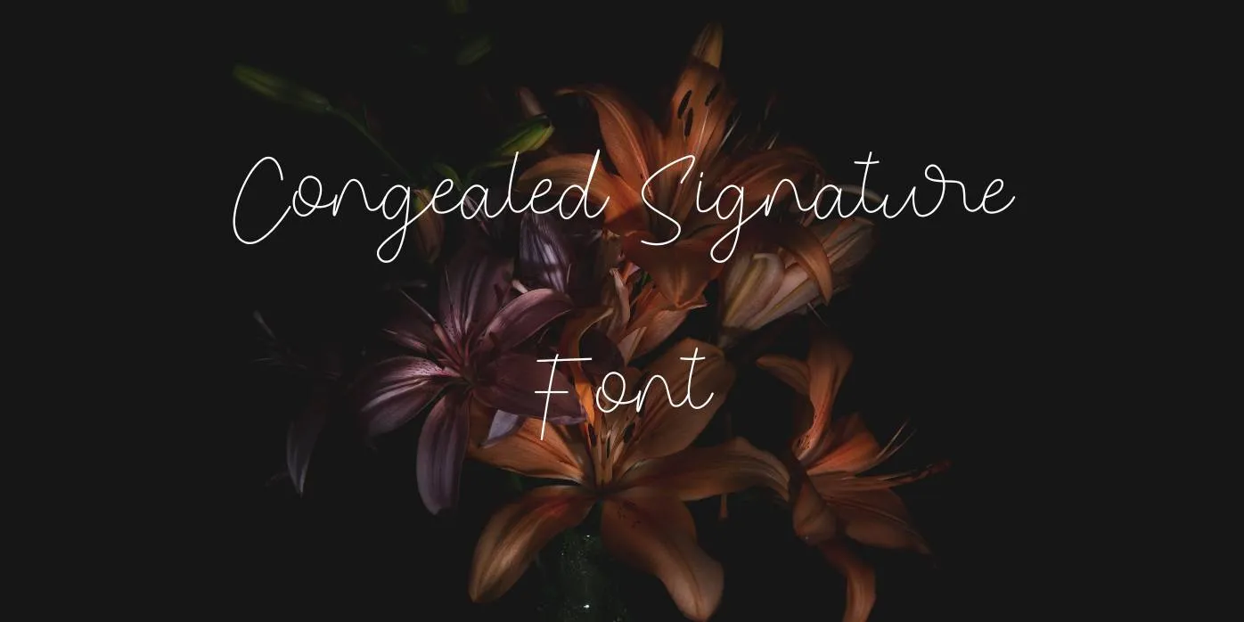 Congealed Signature Font Free Download