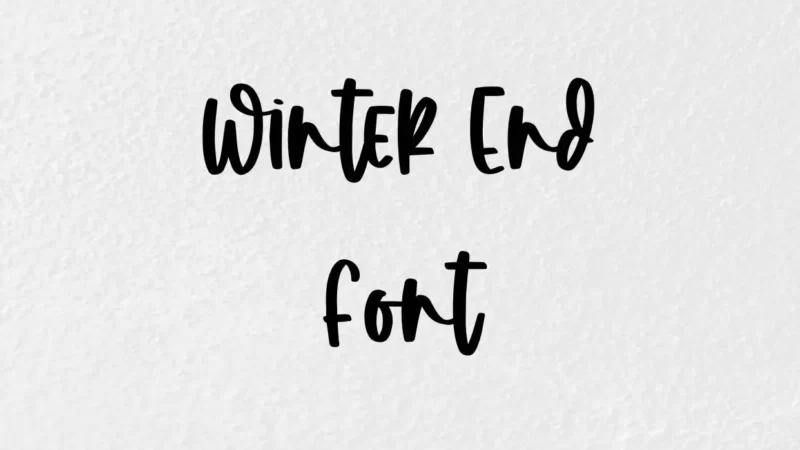 Winter End Font Free Download