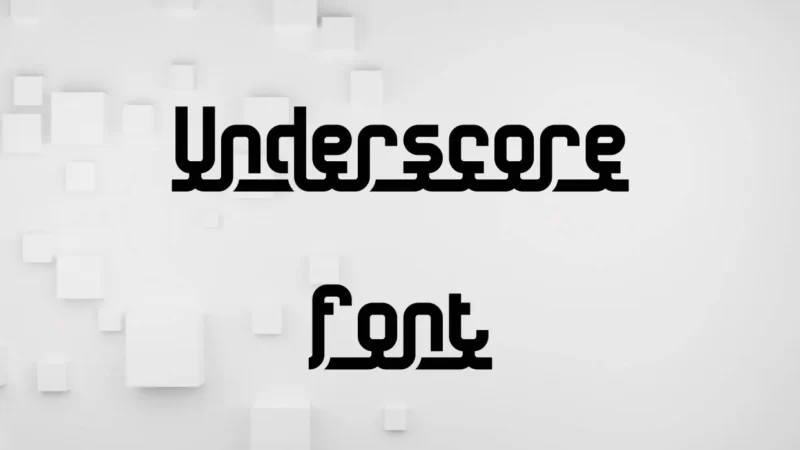 Underscore Font Free Download