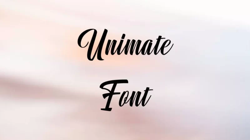 Unimate Font Free Download