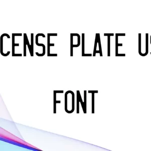 License Plate USA Font Free Download