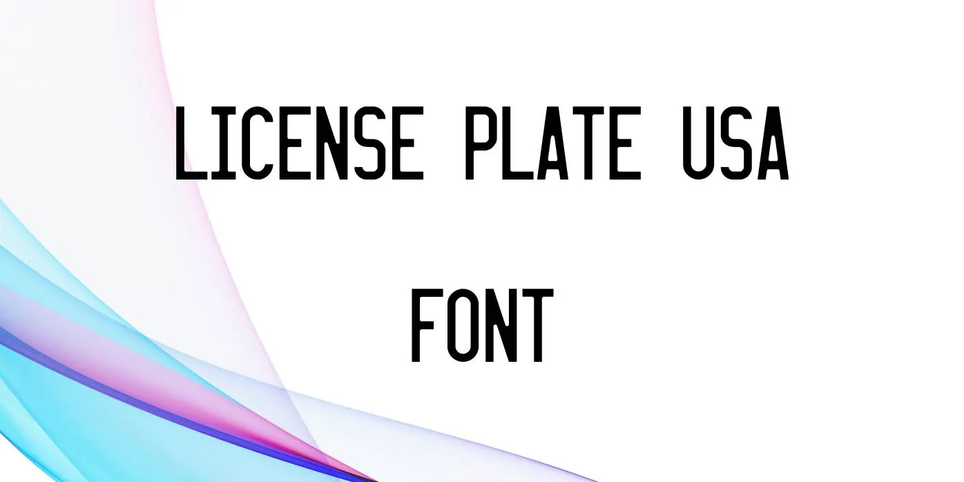 License Plate USA Font Free Download