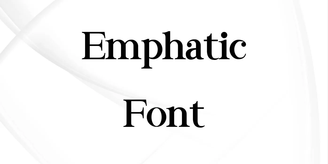 Emphatic Font Free Download