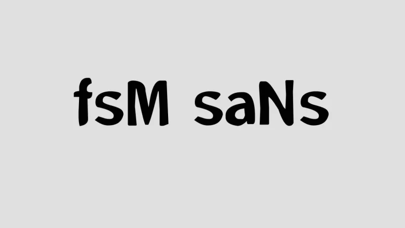 FSM Sans Font Free Download