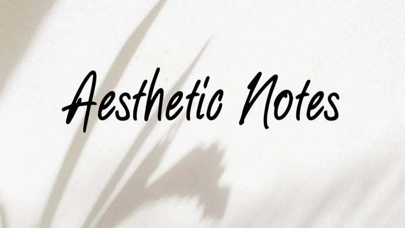 Aesthetic Notes Font Free Download