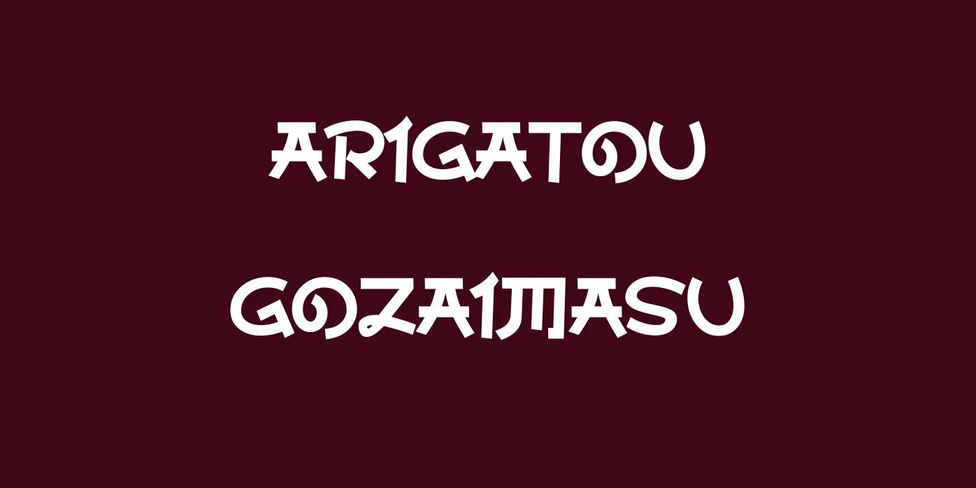 Arigatou Gozaimasu Font Free Download