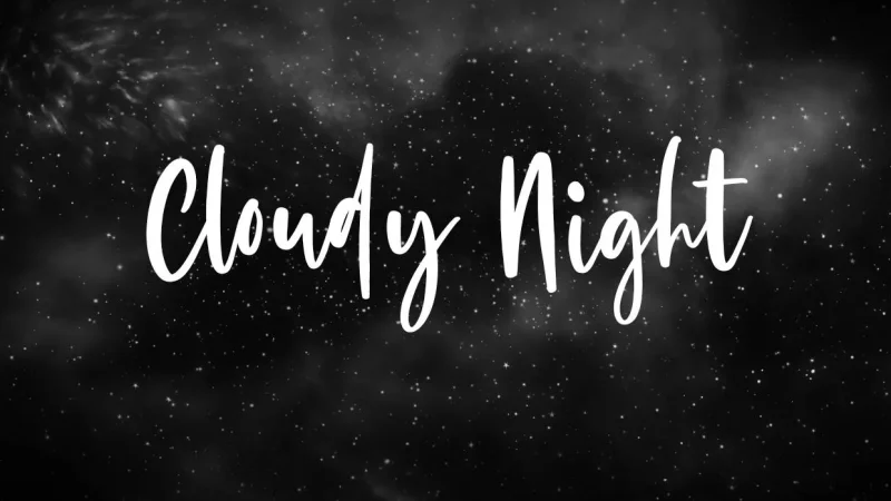 Cloudy Night Font Free Download