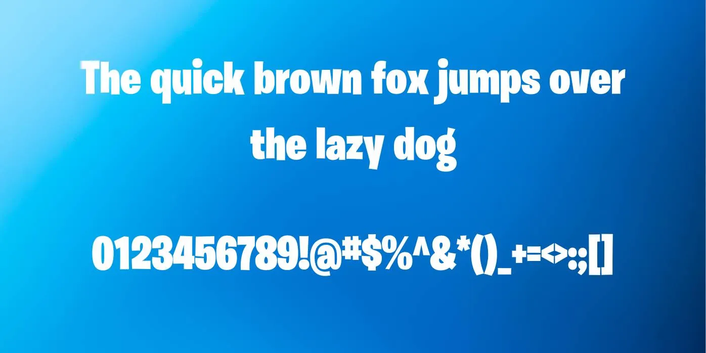 Fortnite Font