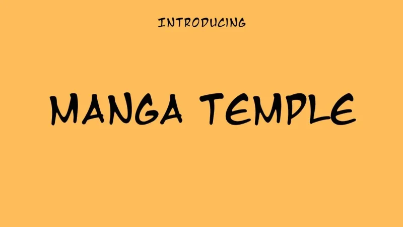 Manga Temple Font Free Download