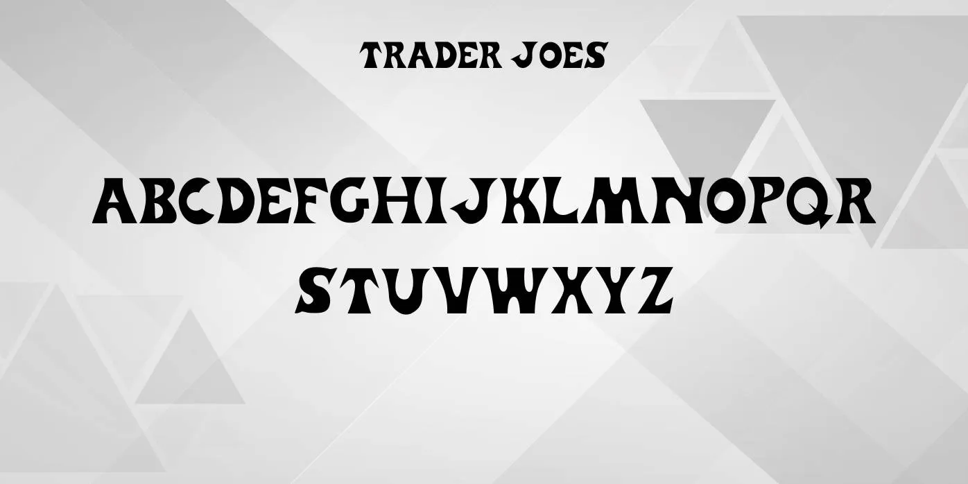 Trader Joes Logo Font