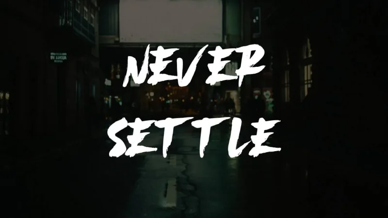 Never Settle Font Free Download