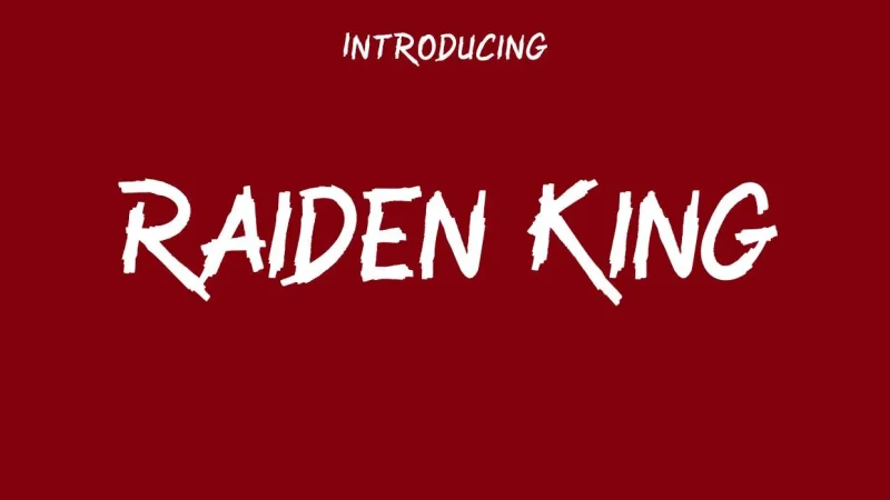 Raiden King Font Free Download