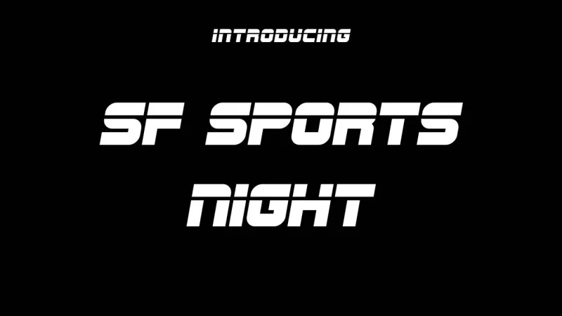 SF Sports Night Font Free Download