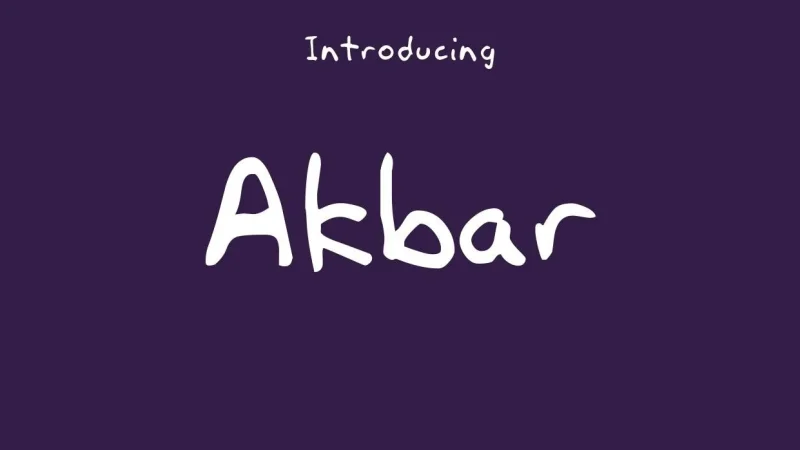 Akbar Font Free Download