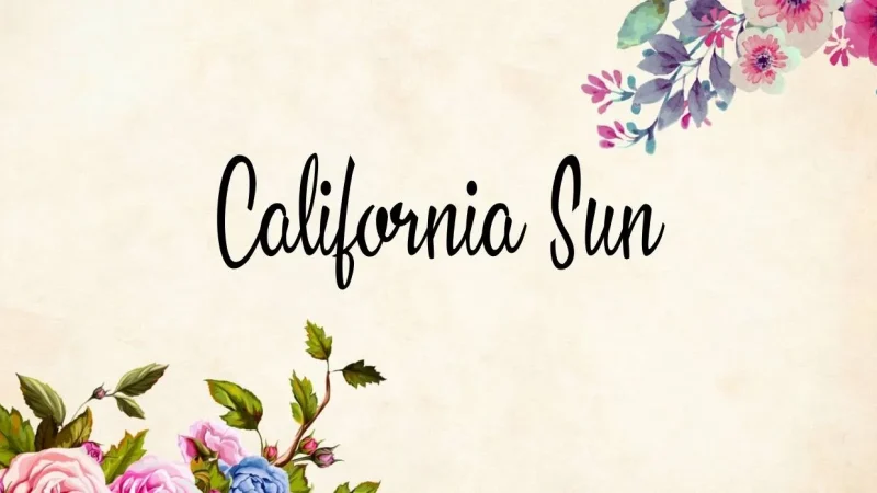 California Sun Font Free Download