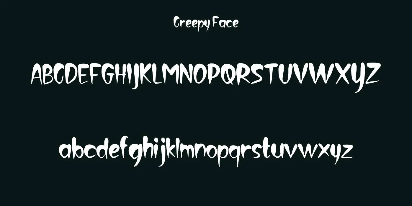 Creepy Face Font