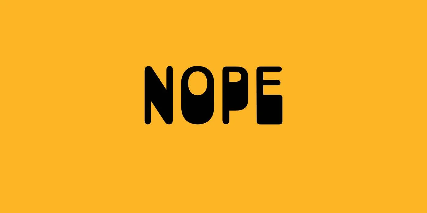 Nope Font Free Download