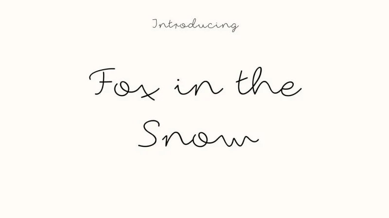 Fox In The Snow Font Free Download