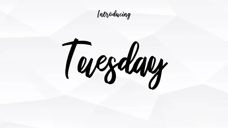 Tuesday Font Free Download