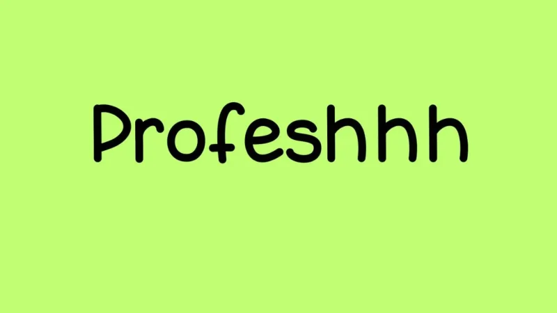 Profeshhh Font Free Download